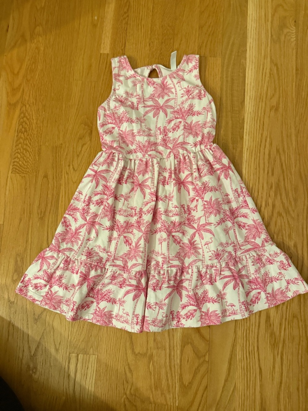 Janie and Jack Pink Tropical Cotton Dress